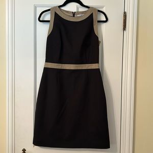 Tahari Black dress with Tan trim. New without tags